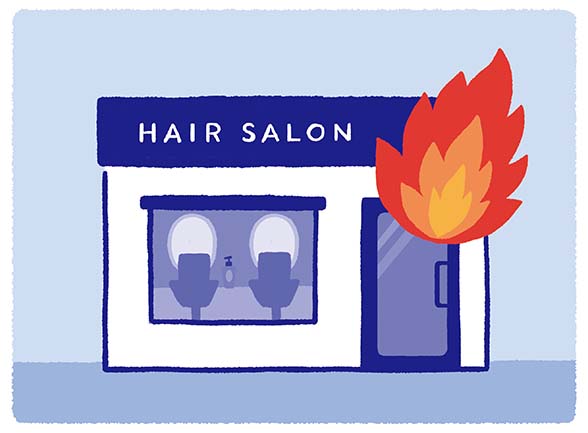 火災により借りている建物に損害が生じた